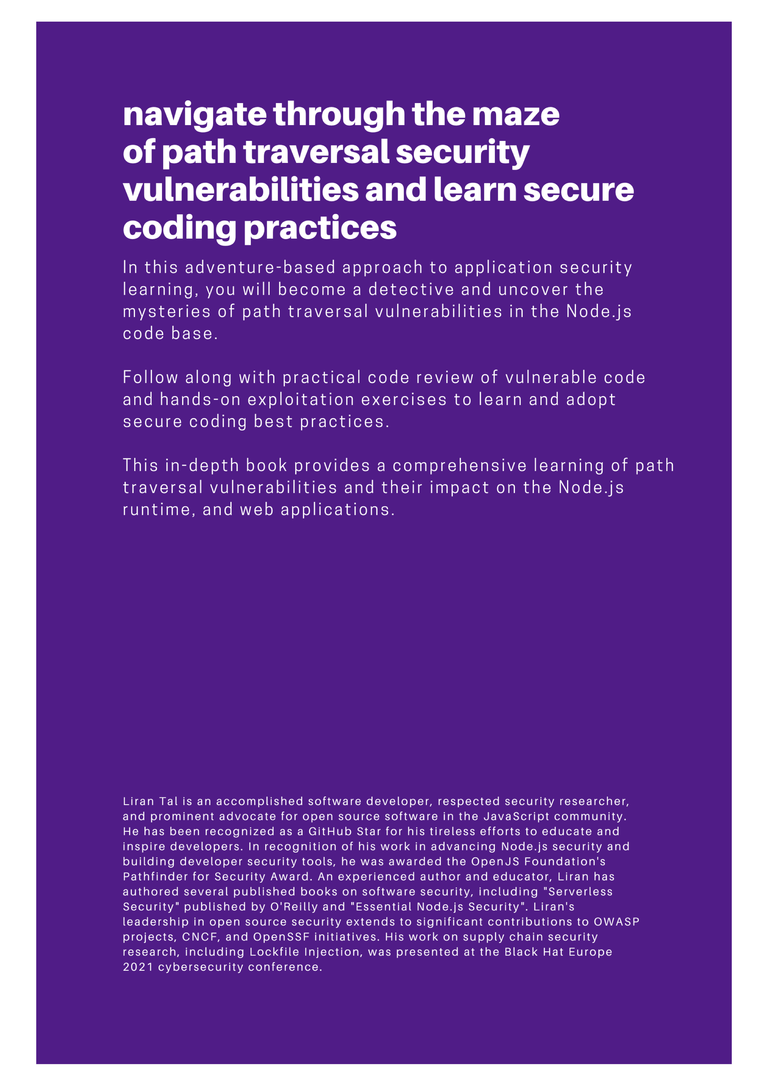 Path Traversal vulnerability book back cover