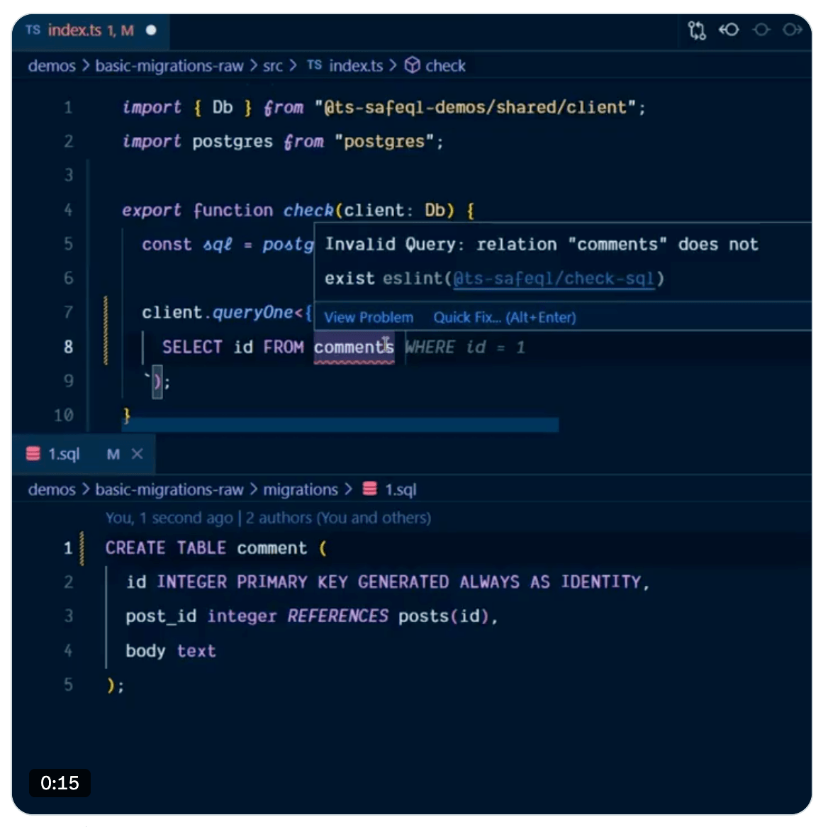 safesql demo